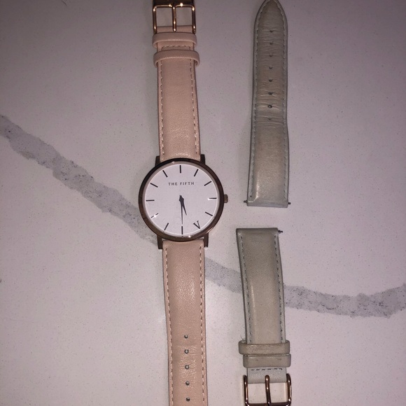 the 5th SoHo rosegold watch (pink+grey straps) - Picture 2 of 8